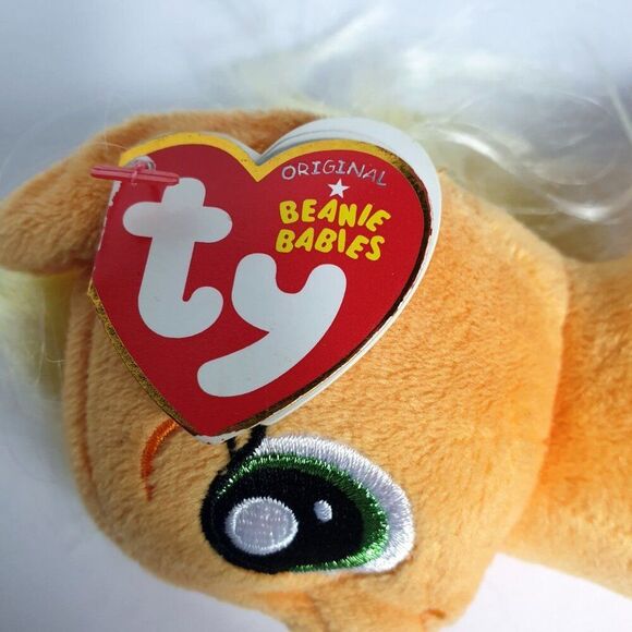 Ty My Little Pony Applejack 7.5" Plush Beanie Baby 2014 Tags Apples Embroidered - Picture 6 of 9